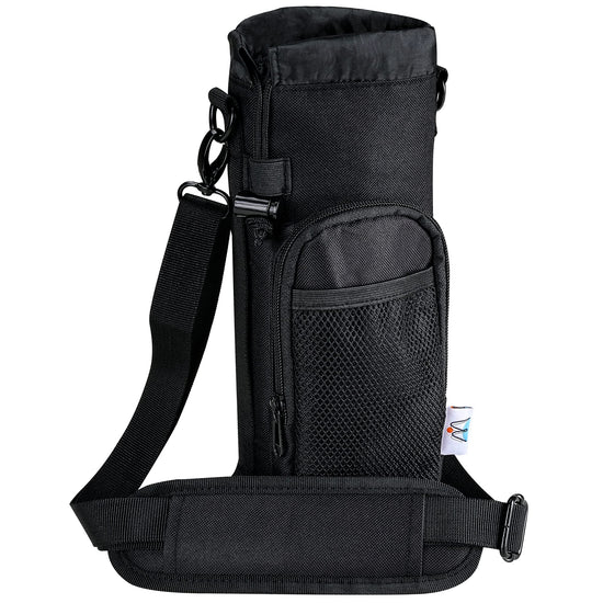Crossbody Water Bottle Bag - crossbody water bottle sling with adjustable shoulder straps - multiple ways to wear - holds up to 32oz - convenient for gym outdoors hiking festivals