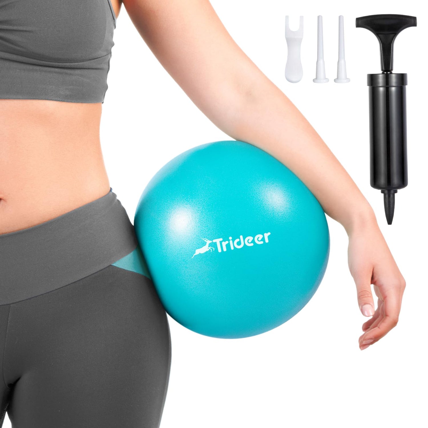 Trideer 9 Inch Pilates Ball with Pump